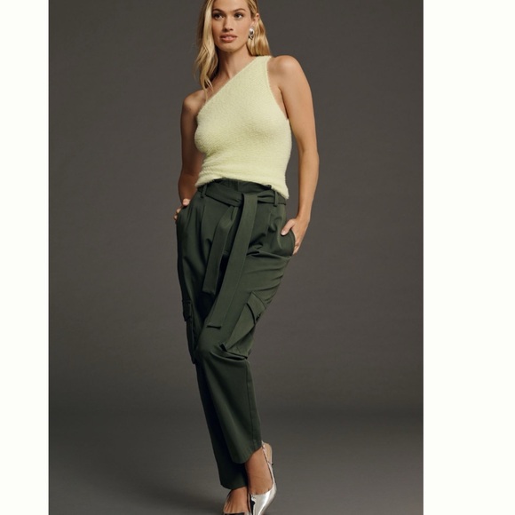 NWT Anthropologie One-Shoulder Eyelash Sweater Tank M - Picture 4 of 8